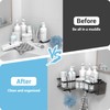 AKTECKE Corner Shower Caddy, 2 Pack Adhesive Shower Corner Organizer