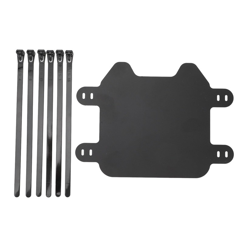 Motorcycle Front Number Plate Matte Black, Easy to Install License