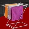 Foldable Floor Towel Holder Stainless Steel Z Shaped 3 Bars