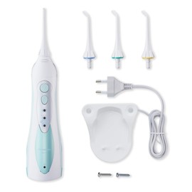 Panasonic EW1311 Wireless Oral Irrigator with Charging Station, 3 Stage Water Jet Intensity, Removable Water Tank, White/Mint Gre