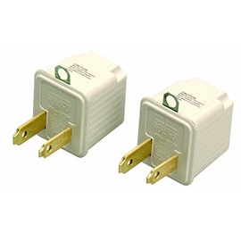 Coleman Cable 9901 3-Prong To 2-Prong Adapter, Grounding Outlet Converter, 2-Pack