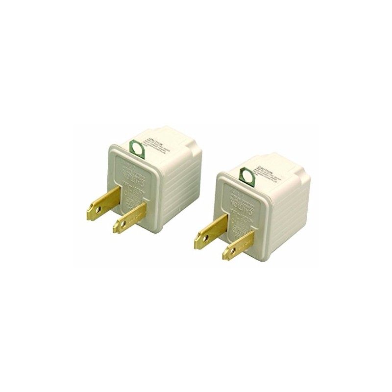 Coleman Cable 9901 3-Prong To 2-Prong Adapter, Grounding Outlet Converter,