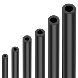 Gdnecad 70 PCS Car Vacuum Line Kit, 5Ft 130PSI Automotive Vacuum Hoses with 64 Line Connectors, 1/8" 5/32" 3/16" 1/4" 5/16" 3/8" Rubber Hose Set for Vehicle Piping Systems (6 PCS)