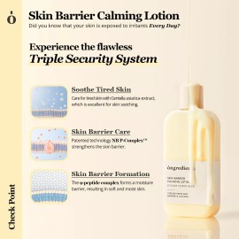 ONGREDIENTS [ ONGREDIENTS ] Skin Barrier Calming Lotion 220ml / 7.43 fl.oz