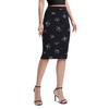 Urban CoCo Women's Elastic Waist Stretch Bodycon Midi Pencil Skirt,
