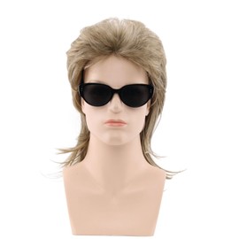 Mxayhnajxl Blonde Wavy Bob Wigs For Men Costume Wigs Heat Resistant Synthetic Wigs With Wig Cap Mens Wig Cosplay Wigs