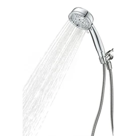 Moen 26015 Caldwell 4.25-Inch 5-Function Handheld Shower with Bracket and Hose, Chrome
