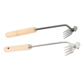 Hand Weed Puller Tool Professional Efficient Garden Weed Remover Tool with Wooden Handle for Garden Patio Lawn Path Yard