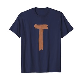 Creative Bold Leather Letter T - Design - Alphabet - Marker T-Shirt