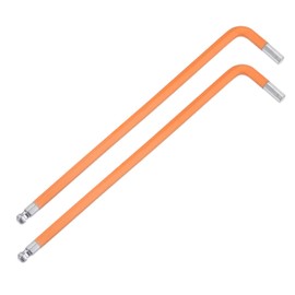 M METERXITY 2-Pack Ball End Hex Key Wrench, 5mm L Shape Extra Long Arm S2 Steel Repairing Tool for Bicycle/Furniture/Equipment/Motorcycle/Machinery, Metric Hexagonal Wrench [Orange]