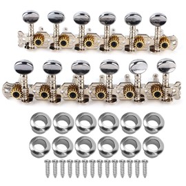 Guitar Tuning Key, 12 String Guitar String Tuning Peg Tuner Machine Head 6L 6R Guitar String Tuning Key Head Open Tuners Peg Musical Instrument Parts for Acoustic or Electric Guitar