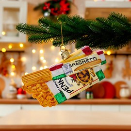 Noble Gems™ Glass Pasta Boxes Ornament, Christmas