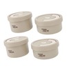 Bento Box Round Lunch Box Coffee Brown Stainless Steel Leakage