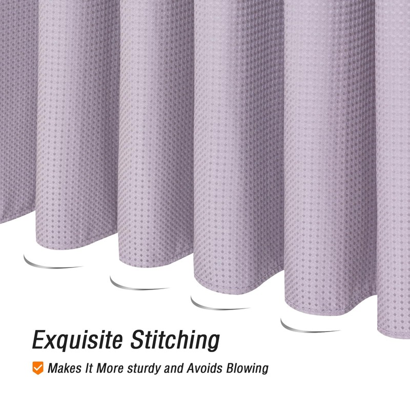 Gibelle Extra Long Shower Curtain 72 x 84, Tall Waffle