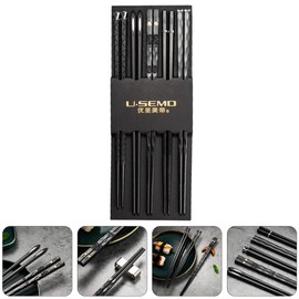 Veemoon 5 Pares de Utensilios de Sushi de Uso Chino de Estilo Vajilla Japonesa para El Hogar Palillos Chinos Ligeros para No Comer Temperatura de Fibra de Vidrio Palillos de Cocina: