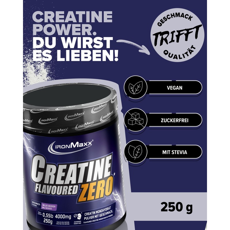 Creatine Powder 250 g Wildberry - High Dose & 100%