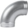 5'' Inch / 125mm 90 Degree Duct Connector - Galvanized