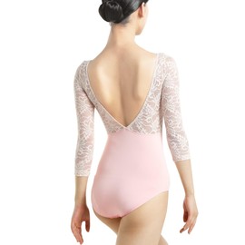 s.lemon Ballet Body Women's Adult Long Sleeve Lace Ballet Jersey, pink
