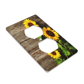 Groamaup Outlet Switch Plate Autumn Sunflowers Floral Standard Outlet Switch Panel Decorative Light Switch