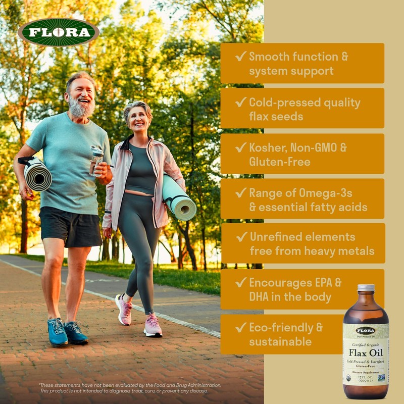 Flora - Flax Oil - Cold-Pressed, Unrefined, Organic Flax Seed