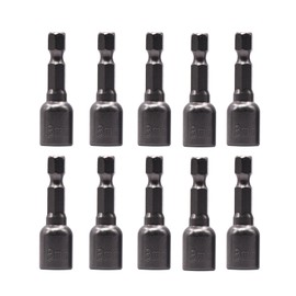 YXQ 5/16 Nut Driver Magnetic Power 8mm Socket Adapter Drill Impact Bit Set 1/4 inch Hex for Power Tools, 10-Piece