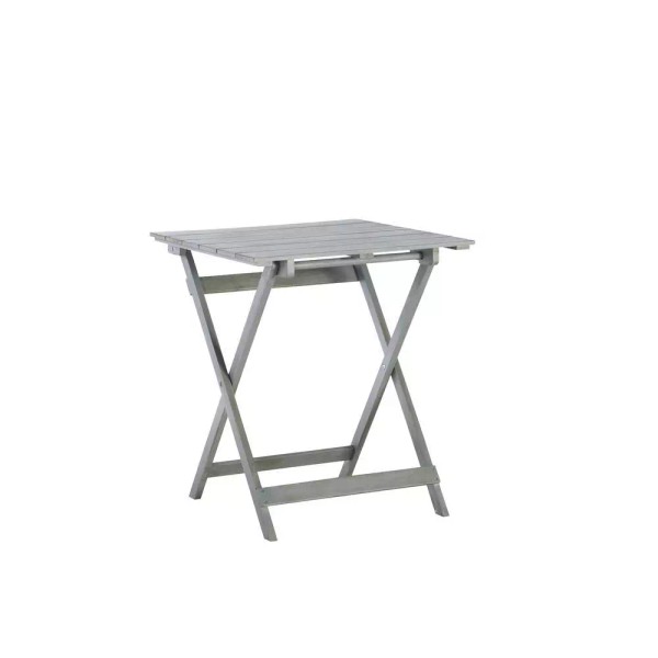 Linon Rockport Gray Three Piece Square Table Set