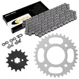 Caltric Drive Chain & Sprockets For Honda Grom 125 MSX125 2014-2020 420 Pitch 122 Links