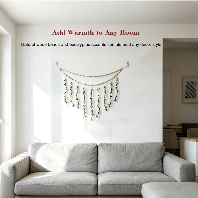 Fernlandia Boho Photo Display with Clips, 20-Clip Hanging Greenery Decor
