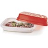 Tupperware Season Serve Container With Built-in Grids Red/Clear