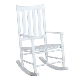 Coaster Furniture Slat Back Wooden White Rocking Chair 609455