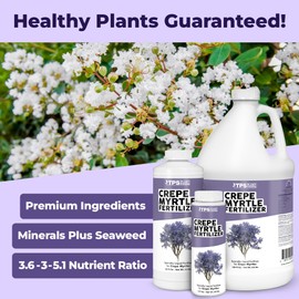 Crepe Myrtle Fertilizer, Complete Liquid Crepe Myrtle Tree Plant Food, 1 Gallon (128 oz)