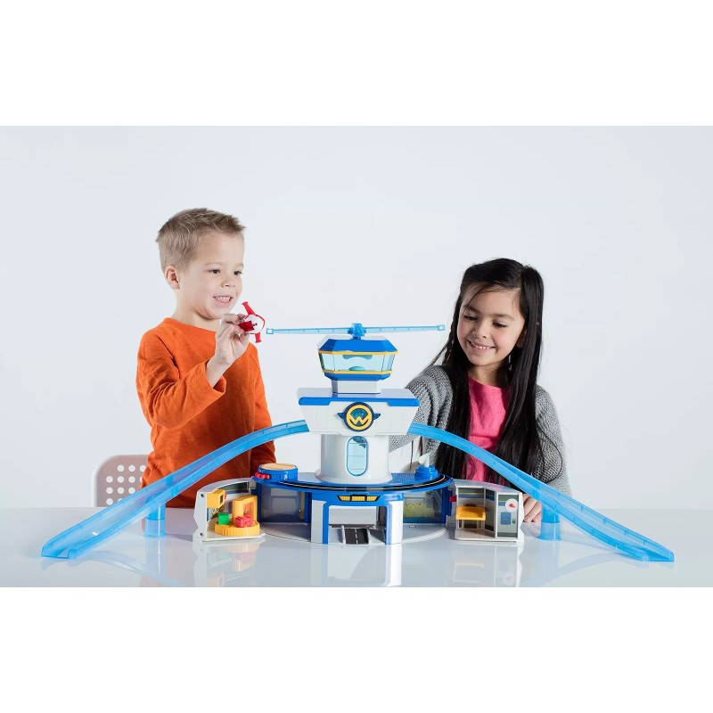 Super Wings World Airport Playset, Includes 2" Transform-a-Bo