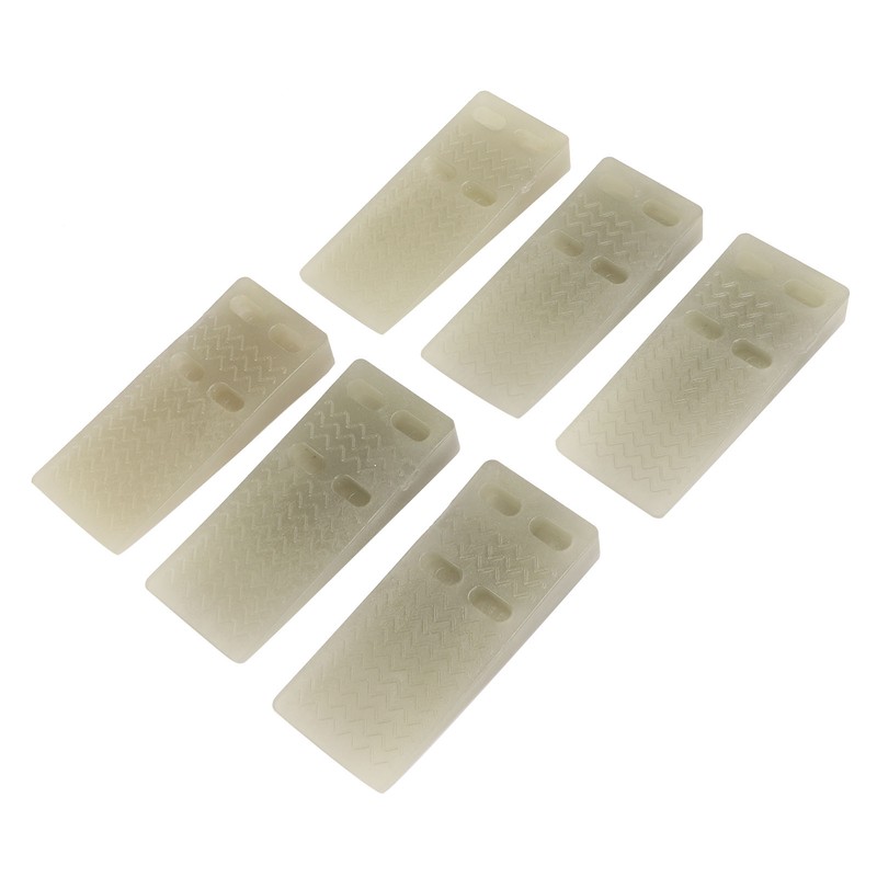 6Pcs Door Stoppers Rubber Wedge Stops Windproof Crashproof Fluorescent for