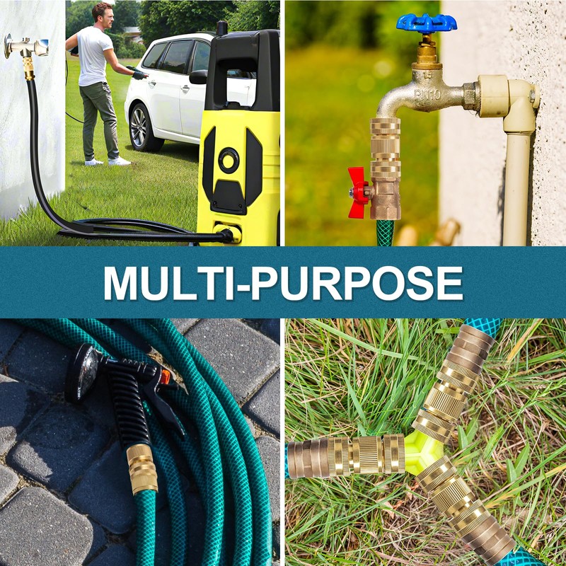 Aidarmoll Garden Hose Quick Connect, Brass Hose Quick Connect fittinging,