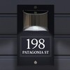 Custom Signs Solar Illuminated Modern Anthracite House Number Sign 24cm