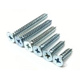 [M4x16 - M4x40] Countersunk Head Tapping Screws, Set of 10 (A-shaped) Uniqlo [M4x16, M4x20, M4x25, M4x30, M4x35, M4x40]