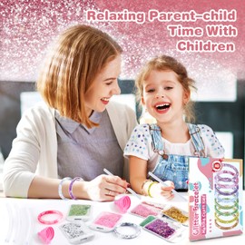 6 7 8 9 10 11 Year Old Girls Gifts, Girl Toys Age 7 8 9 10 Kids Toys for 5-10 Year Old Girls Gift Ideas Craft Kits for Girl 6-12 Birthday Present DIY Bracelet Making Kits Valentines Day Gifts for Kids