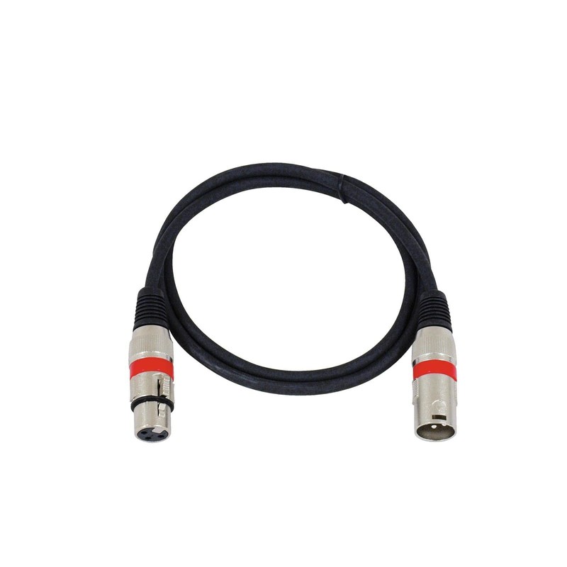OMNITRONIC XLR Cable 3-Pin 1 m Black / RT Audio