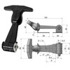 COOLOGIN Rubber Hood Latch -2 Pack Elastic Rubber Flexible T-Handle