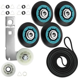 UPGRADED WPW10314173 4392067 MEDB835DW4 Dryer Repair Kit fit for Maytag Bravo Whirlpool Dryer Belt Drum Roller W10314171 MED3500FW1 MGDB835DW MEDB835DC4 80047 279640 W10837240 661570V LUXRILIX