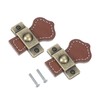 PATIKIL 2" Leather Drawer Pulls with Iron Sheet, 2 Pcs