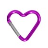 Heart Shaped Carabiner Clip Aluminum Alloy Keychain Clip Spring Snap