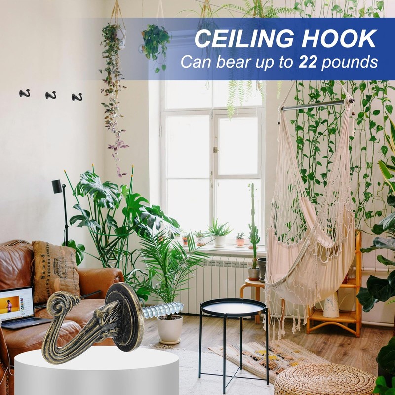 PATIKIL Swag Hooks, 2 Pcs Heavy Duty Ceiling Hooks with