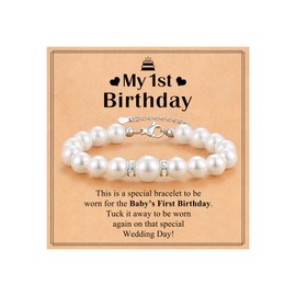 UPROMI 1 Year Old Gifts, One Year Old First 1st Birthday Gifts for 1 Year Old Bracelet, 1st Birthday Decorations