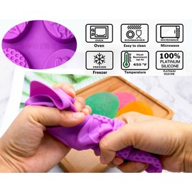 2pcs Bee Soap Silicone Fondant Molds,6 Cavities Large Handmade Honeycomb Mold for Bath Bombs,Craft Soap Making.DIY Wax Melts,Cookies Mousse Pudding Candle Muffin Baking Mold- Purple & Yello