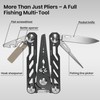 Pristis Fishing Pliers with Multitools, Titanium Coated Stainless Steel