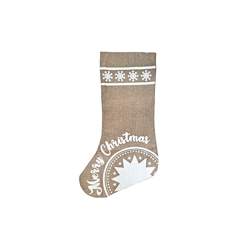 Robelli X-Large Jumbo Hessian Merry Christmas Sack Stocking (90cm)