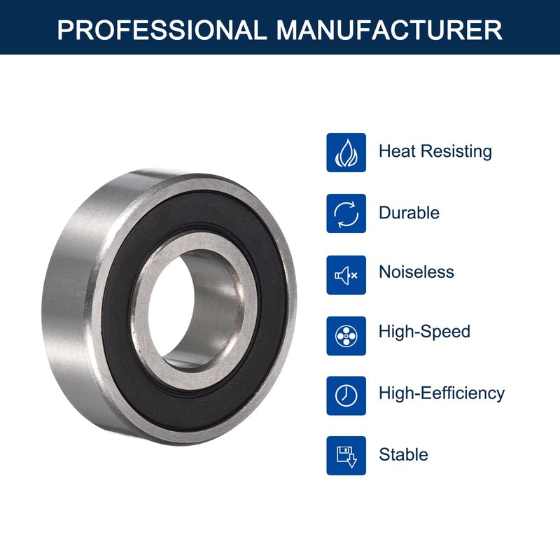 HiPicco 6202-16-2RS Deep Groove Bearings, ID 16mm x OD 35mm