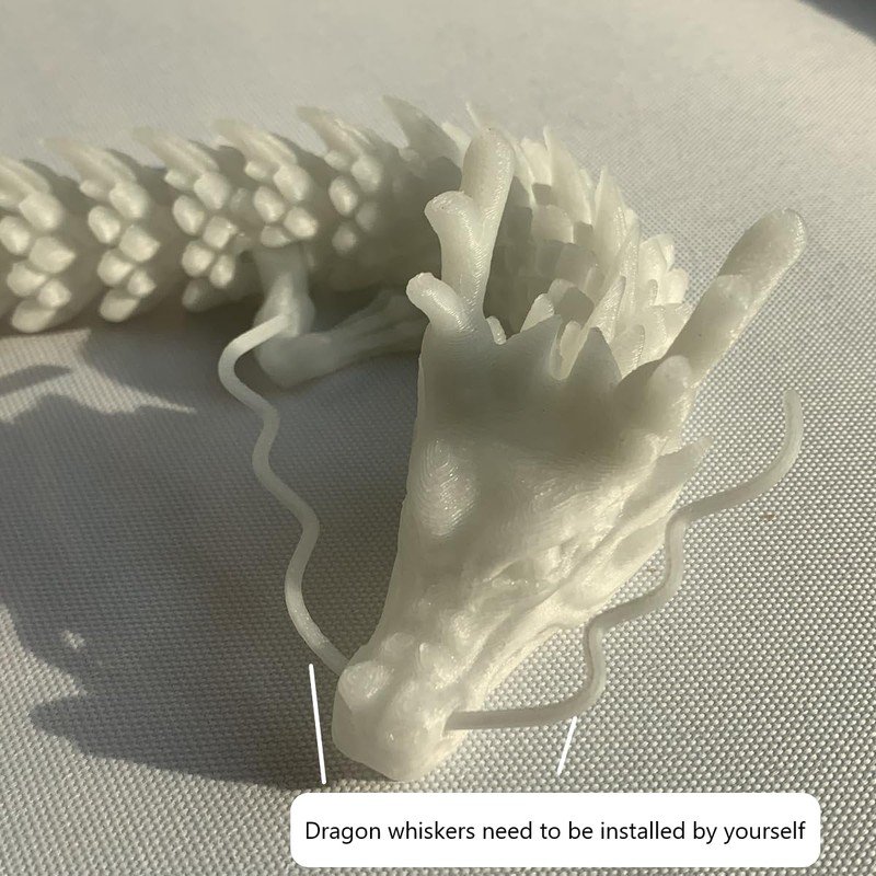 FOLANDO 3D Printed Dragon Glow,45cm Full Articulated Dragons Figure Flexible