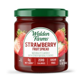 Walden Farms Strawberry Fruit Spread – Zero Calorie, Low Carb, Keto-Friendly, Vegan, Sugar-Free, Classic Strawberry Flavor – 12 oz Bottle